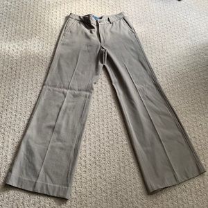 Ralph Lauren Blue Label wide leg Taupe 100% wool pant